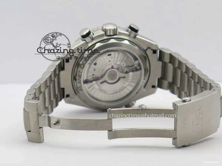 1223 Planet Ocean Master Chronometer Chrono SS OM 1:1 Best Edition Gray Dial On SS Bracelet A Reliable 8180